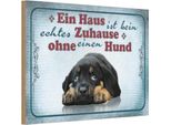 Vianmo Insegna In Legno 12X18 Cm Kein Echtes Zuhause Ohne Hund