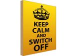 Vianmo Insegna In Legno 18X12 Cm Keep Calm And Switch Off