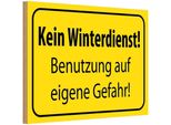 Vianmo Insegna In Legno 20X30 Cm Kein Winterdienst Eigene Gefahr
