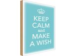 Vianmo Insegna In Legno 30X20 Cm Keep Calm And Make A Wish