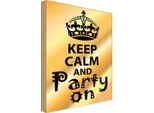 Vianmo Insegna In Legno 30X20 Cm Keep Calm And Party On