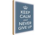 Vianmo Insegna In Legno 18X12 Cm Keep Calm And Never Give Up