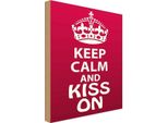 Vianmo Insegna In Legno 30X20 Cm Keep Calm And Kiss On
