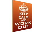 Vianmo Insegna In Legno 18X12 Cm Keep Calm And Work Out