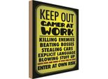 Vianmo Insegna In Legno 18X12 Cm Keep Out Gamer At Work Enter