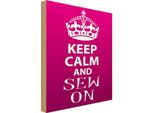 Vianmo Insegna In Legno 30X20 Cm Keep Calm And Sew On
