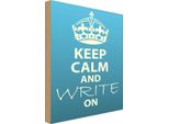 Vianmo Insegna In Legno 30X20 Cm Keep Calm And Write On