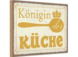 Vianmo Insegna In Legno 20X30 Cm KöNigin Der KüChe Krone