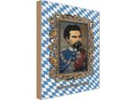 Vianmo Insegna In Legno 30X20 Cm KöNig Ludwig PorträT
