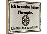 Vianmo Insegna In Legno 20X30 Cm Keine Therapie Muss Zum Darts