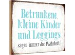 Vianmo Insegna In Legno 12X18 Cm Kinder Leggings Sagen Wahrheit
