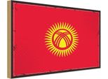 Vianmo Insegna In Legno 20X30 Cm Bandiera Kirgisistans Kyrgyzstan