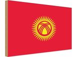 Vianmo Insegna In Legno 20X30 Cm Bandiera Kirgisistans Flag Of Kyrgyzstan