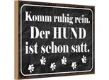 Vianmo Insegna In Legno 20X30 Cm Komm Rein Hund Ist Schon Satt