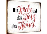 Vianmo Insegna In Legno 20X30 Cm KüChe Ist Das Herz Des Hauses