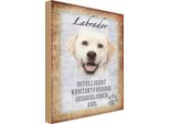 Vianmo Insegna In Legno 18X12 Cm Labrador Hund