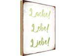 Vianmo Insegna In Legno 30X20 Cm Lache Lebe Liebe