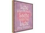 Vianmo Insegna In Legno 30X20 Cm Lebe Jeden Moment Lache Liebe