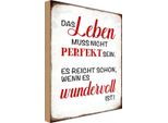 Vianmo Insegna In Legno 30X20 Cm Leben Muss Nicht Perfekt Sein