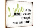 Vianmo Insegna In Legno 20X30 Cm Liebe Ist Das Einzige Was Sich