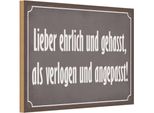 Vianmo Insegna In Legno 20X30 Cm Lieber Ehrlich Und Gehasst Als