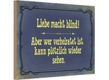 Vianmo Insegna In Legno 20X30 Cm Liebe Macht Blind Aber Wer