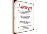 Vianmo Insegna In Legno 18X12 Cm Liebesrezept