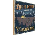 Vianmo Insegna In Legno 18X12 Cm Life Better Camp Fire Camping