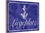 Vianmo Insegna In Legno 12X18 Cm Liegeplatz Anker Segel Boot