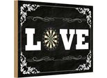 Vianmo Insegna In Legno 12X18 Cm Love Darts