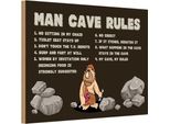 Vianmo Insegna In Legno 12X18 Cm Man Cave Rules MäNner Regeln