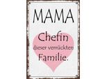 Vianmo Insegna In Legno 30X20 Cm Mama Chefin VerrüCkter Familie