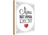 Vianmo Insegna In Legno 30X20 Cm Mama Hat Immer Recht Herz