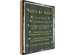 Vianmo Insegna In Legno 18X12 Cm Man Cave Rules No Sitting Spot