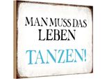 Vianmo Insegna In Legno 20X30 Cm Man Muss Das Leben Tanzen