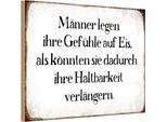 Vianmo Insegna In Legno 20X30 Cm MäNner Legen GefüHle Auf Eis