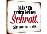 Vianmo Insegna In Legno 12X18 Cm MäNner Reden Keinen Schrott
