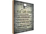 Vianmo Insegna In Legno 18X12 Cm Man Cave Rules Wine Spritzers