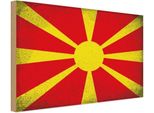 Vianmo Insegna In Legno 20X30 Cm Mazedonien Macedonia Vintage
