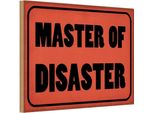 Vianmo Insegna In Legno 20X30 Cm Master Of Disaster