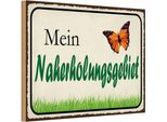 Vianmo Insegna In Legno 12X18 Cm Mein Naherholungsgebiet Garten