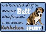 Vianmo Insegna In Legno 12X18 Cm Mein Hund Darf Im Bett Schlafen