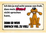 Vianmo Insegna In Legno 20X30 Cm Mein Hund Weiß Einfach Zuviel