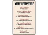 Vianmo Insegna In Legno 30X20 Cm Meine Lebensziele GlüPcklich