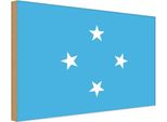 Vianmo Insegna In Legno 20X30 Cm Bandiera Mikronesiens Flag Micronesia