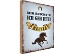 Vianmo Insegna In Legno 18X12 Cm Mir Reicht`S Ich Geh Reiten