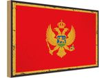 Vianmo Insegna In Legno 12X18 Cm Bandiera Montenegro Flag Montenegro