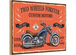 Vianmo Insegna In Legno 20X30 Cm Motorrad Custom Motors