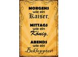 Vianmo Insegna In Legno 30X20 Cm Morgens Kaiser Mittags KöNig
