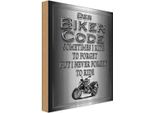Vianmo Insegna In Legno 18X12 Cm Motorrad Biker Code Never Forget Ride